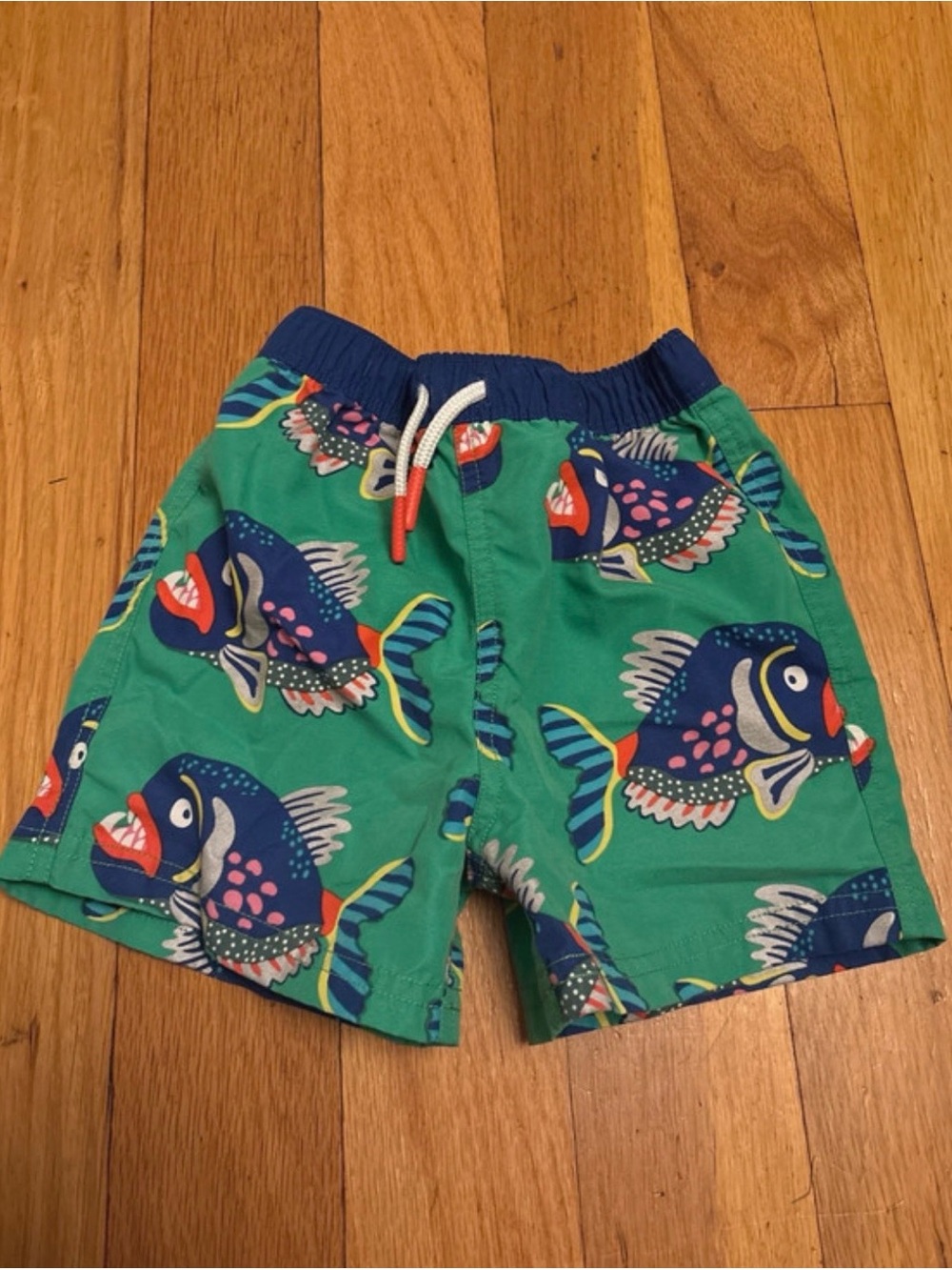 Mini Boden Toddler Fish Swim Trunks